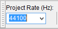 project rate screenshot from Audacity